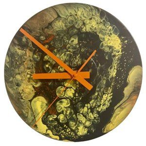 Painted Vinyl Record Clock- "Armageddon"